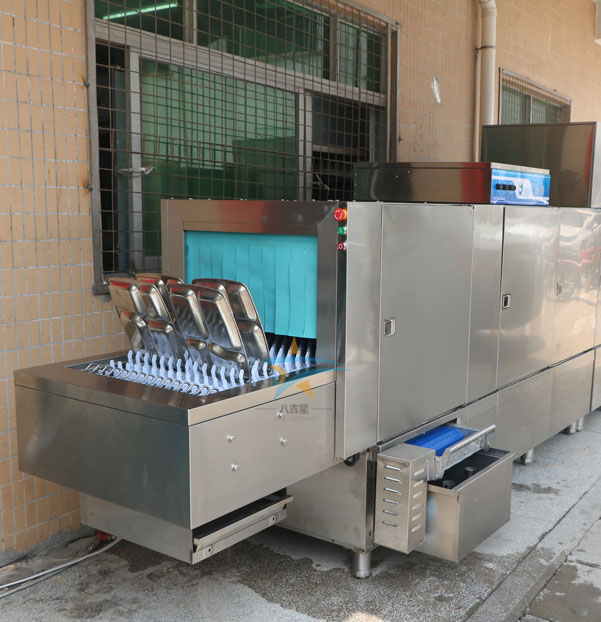 除渣雙缸雙噴淋烘干長(zhǎng)龍洗碗機(jī)實(shí)拍圖