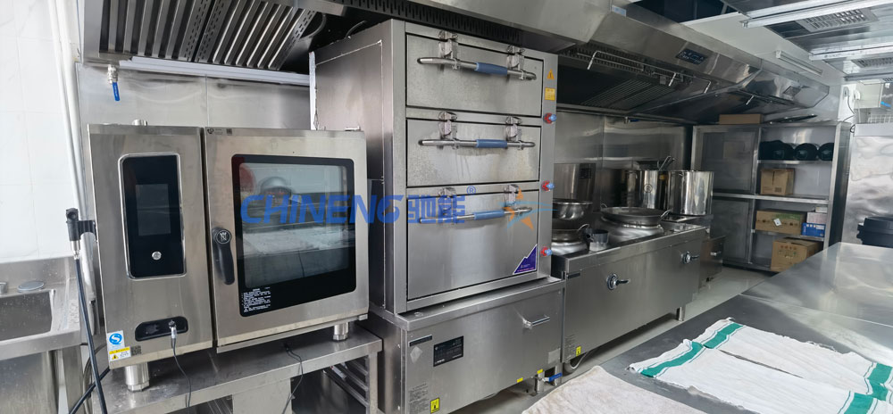 50-100人基礎版智能食堂廚房工程3d效果圖