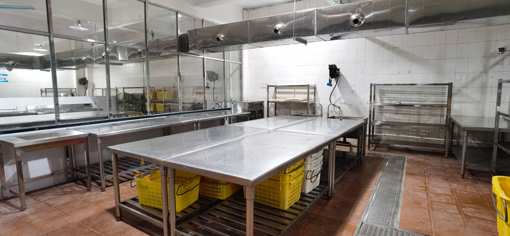 虎門捷勝小學食堂廚房精加工區