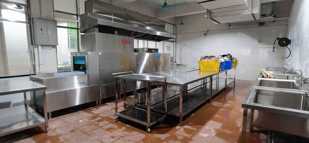 虎門捷勝小學食堂廚房清洗區