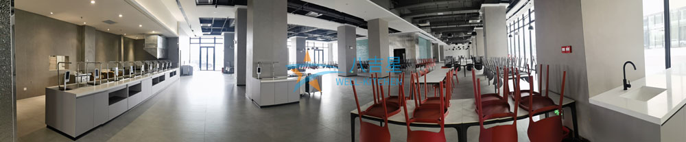 佛山美巢灣科技公司員工食堂用餐區