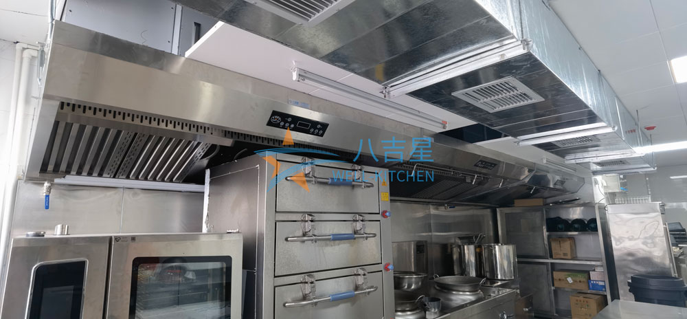 深圳貝特瑞31樓貴客接待廚房工程油煙抽排及鮮風系統