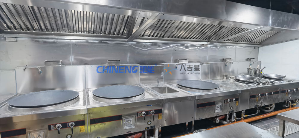 深圳光明貝特瑞2樓員工食堂廚房烹飪區