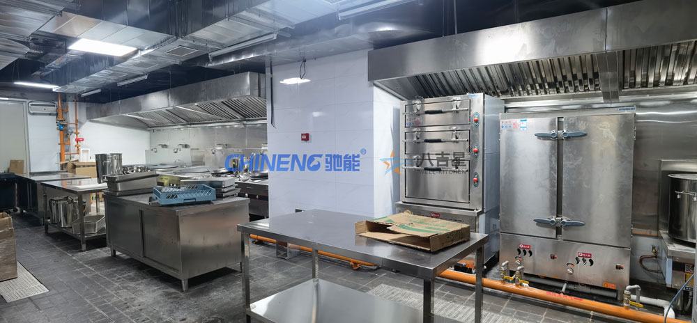 深圳光明貝特瑞2樓員工食堂廚房烹飪區