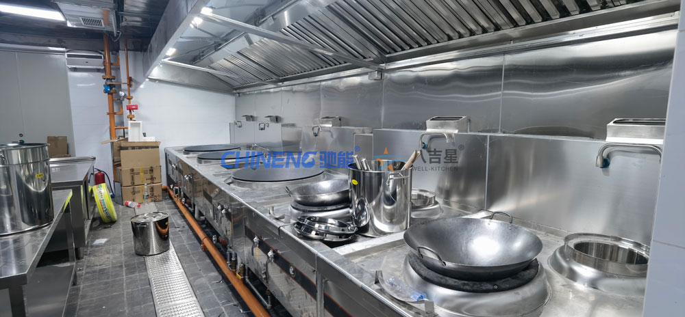 深圳光明貝特瑞2樓員工食堂廚房烹飪區設備